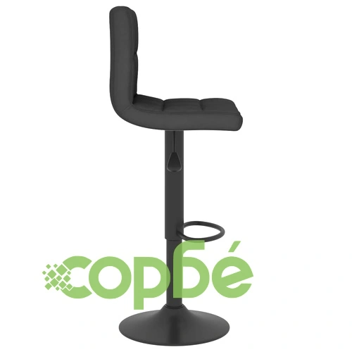 Бар табуретки, 2 бр, черни, текстил ➤ топ цена ➤ sorbe.bg