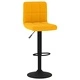 Бар табуретка, горчица жълто, кадифе