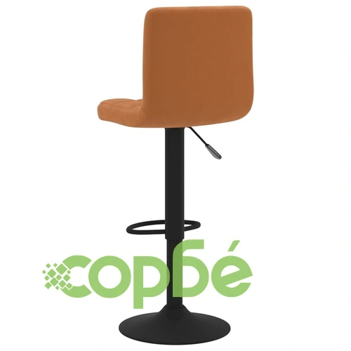 Бар табуретки, 2 бр, кафяви, кадифе ➤ топ цена ➤ sorbe.bg