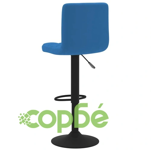 Бар табуретки, 2 бр, сини, кадифе ➤ топ цена ➤ sorbe.bg