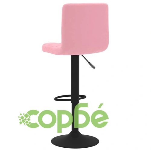 Бар табуретки, 2 бр, розови, кадифе ➤ топ цена ➤ sorbe.bg