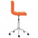 Въртящи се трапезни столове, 2 бр, оранжеви, изкуствена кожа