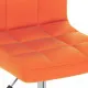 Въртящи се трапезни столове, 2 бр, оранжеви, изкуствена кожа