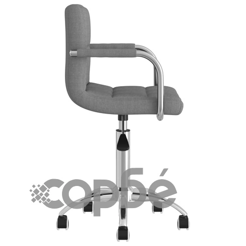 Въртящ се офис стол, светлосив, текстил ➤ топ цена ➤ sorbe.bg