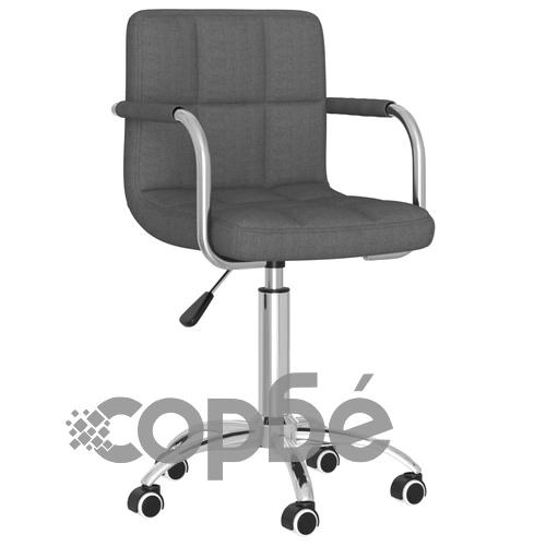Въртящ се офис стол, тъмносив, текстил ➤ топ цена ➤ sorbe.bg