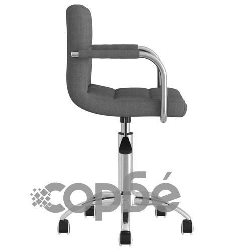 Въртящ се офис стол, тъмносив, текстил ➤ топ цена ➤ sorbe.bg