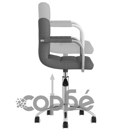 Въртящ се офис стол, тъмносив, текстил ➤ топ цена ➤ sorbe.bg