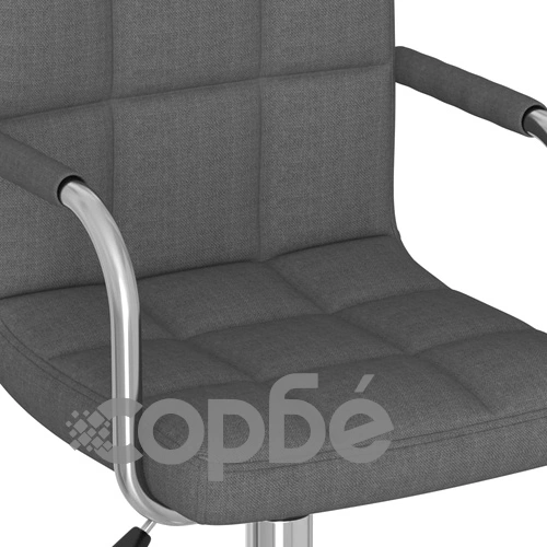 Въртящ се офис стол, тъмносив, текстил ➤ топ цена ➤ sorbe.bg
