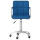 Въртящ се офис стол, син, текстил