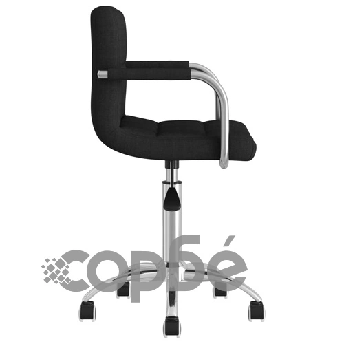 Въртящ се офис стол, черен, текстил ➤ топ цена ➤ sorbe.bg