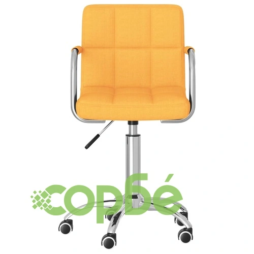 Въртящ се офис стол, горчица, текстил ➤ топ цена ➤ sorbe.bg