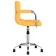 Въртящ се офис стол, горчица, текстил