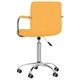 Въртящ се офис стол, горчица, текстил