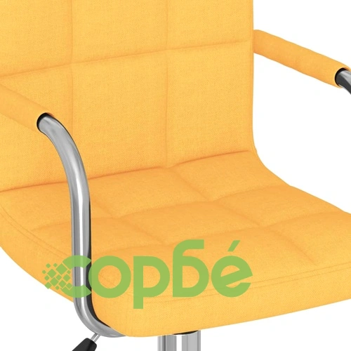 Въртящ се офис стол, горчица, текстил ➤ топ цена ➤ sorbe.bg