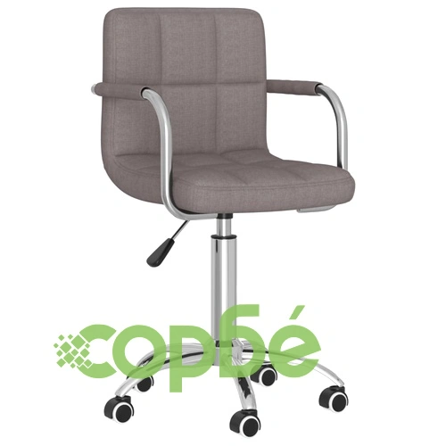 Въртящ се офис стол, таупе, текстил ➤ топ цена ➤ sorbe.bg