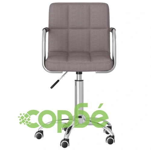 Въртящ се офис стол, таупе, текстил ➤ топ цена ➤ sorbe.bg