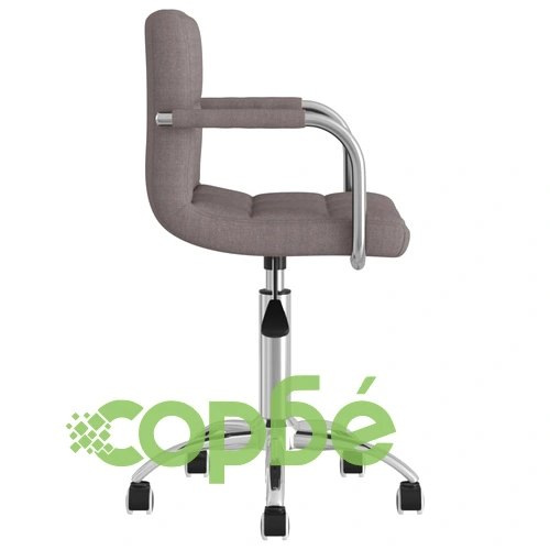 Въртящ се офис стол, таупе, текстил ➤ топ цена ➤ sorbe.bg