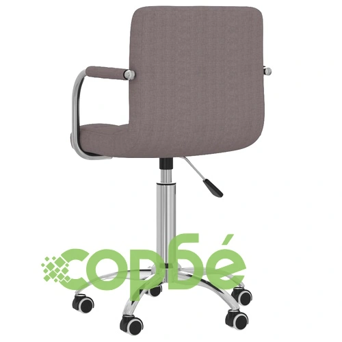 Въртящ се офис стол, таупе, текстил ➤ топ цена ➤ sorbe.bg