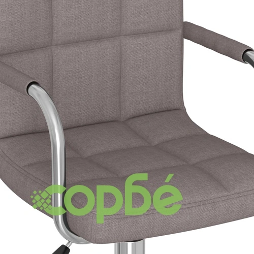 Въртящ се офис стол, таупе, текстил ➤ топ цена ➤ sorbe.bg