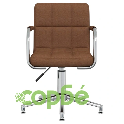 Въртящ се офис стол, кафяв, текстил ➤ топ цена ➤ sorbe.bg