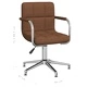 Въртящ се офис стол, кафяв, текстил