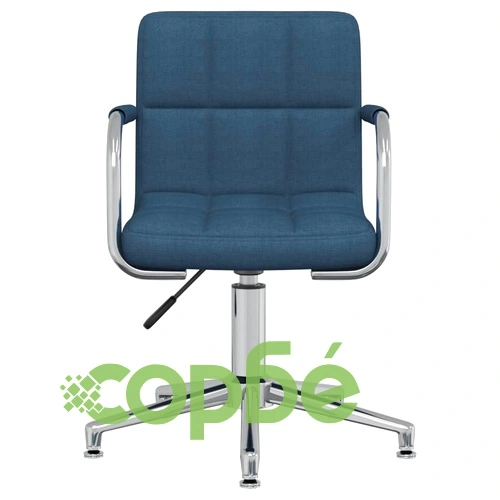 Въртящ се офис стол, син, текстил ➤ топ цена ➤ sorbe.bg
