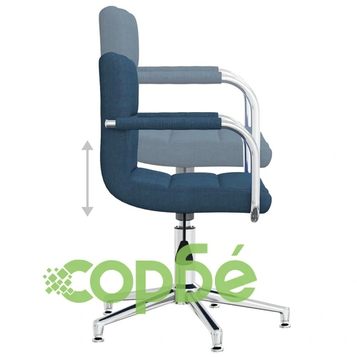 Въртящ се офис стол, син, текстил ➤ топ цена ➤ sorbe.bg