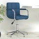 Въртящ се офис стол, син, текстил