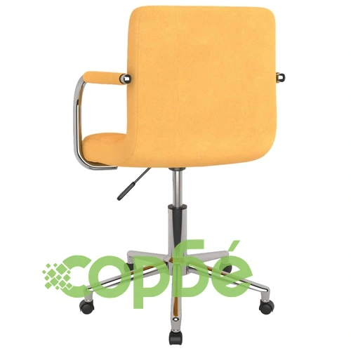 Въртящ се офис стол, горчица, текстил ➤ топ цена ➤ sorbe.bg