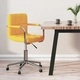Въртящ се офис стол, горчица, текстил