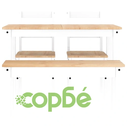 Трапезен комплект от 4 части Panama, Бяла бор масив ➤ топ цена ➤ sorbe.bg