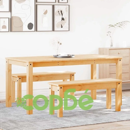 Трапезен комплект от 3 части Panama, бор масив ➤ топ цена ➤ sorbe.bg