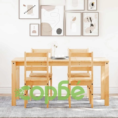 Трапезен комплект от 5 части Panama, бор масив ➤ топ цена ➤ sorbe.bg