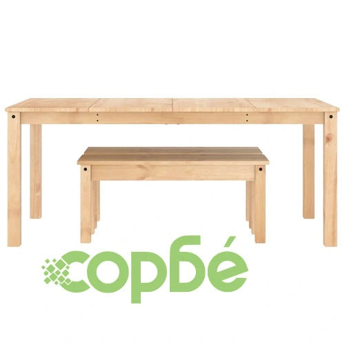 Трапезен комплект от 3 части Panama, бор масив ➤ топ цена ➤ sorbe.bg