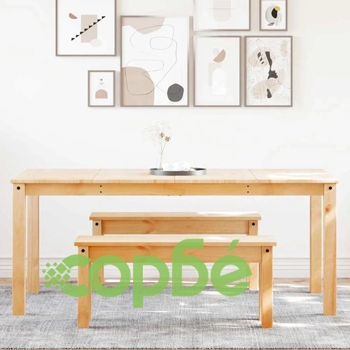 Трапезен комплект от 3 части Panama, бор масив ➤ топ цена ➤ sorbe.bg