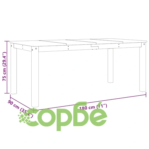 Трапезен комплект от 3 части Panama, сив бор масив ➤ топ цена ➤ sorbe.bg