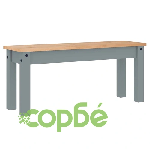 Трапезен комплект от 3 части Panama, сив бор масив ➤ топ цена ➤ sorbe.bg