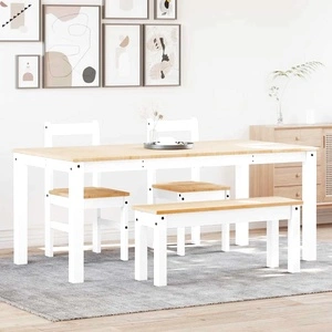 Трапезен комплект от 4 части Panama, Бяла бор масив