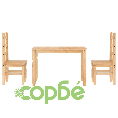 Трапезен комплект от 3 части Panama, бор масив ➤ топ цена ➤ sorbe.bg