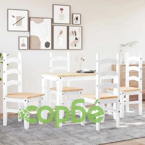 Трапезен комплект от 5 части Panama, Бяла бор масив ➤ топ цена ➤ sorbe.bg