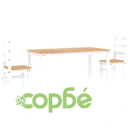 Трапезен комплект от 3 части Panama, Бяла бор масив ➤ топ цена ➤ sorbe.bg