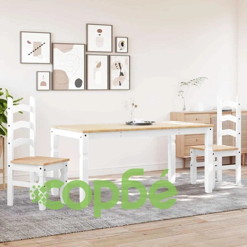 Трапезен комплект от 3 части Panama, Бяла бор масив ➤ топ цена ➤ sorbe.bg