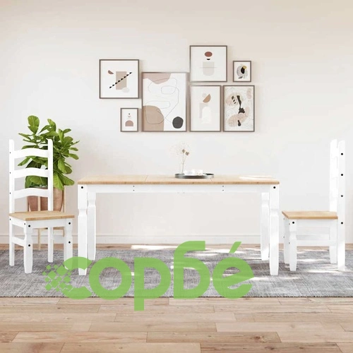 Трапезен комплект от 3 части Panama, Бяла бор масив ➤ топ цена ➤ sorbe.bg