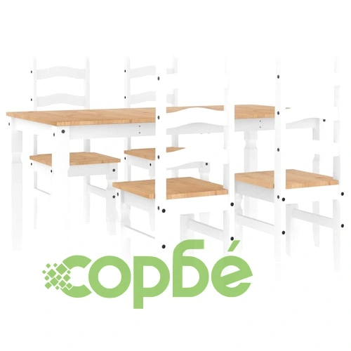 Трапезен комплект от 5 части Panama, Бяла бор масив ➤ топ цена ➤ sorbe.bg