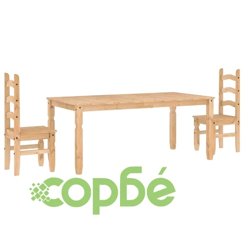 Трапезен комплект от 3 части Panama, бор масив ➤ топ цена ➤ sorbe.bg