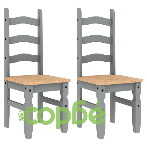 Трапезен комплект от 3 части Panama, сив бор масив ➤ топ цена ➤ sorbe.bg