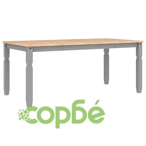 Трапезен комплект от 3 части Panama, сив бор масив ➤ топ цена ➤ sorbe.bg