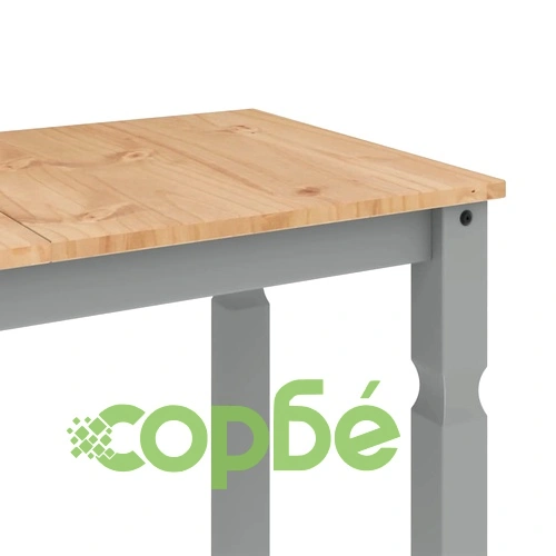 Трапезен комплект от 3 части Panama, сив бор масив ➤ топ цена ➤ sorbe.bg