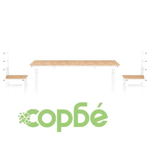 Трапезен комплект от 3 части Panama, Бяла бор масив ➤ топ цена ➤ sorbe.bg