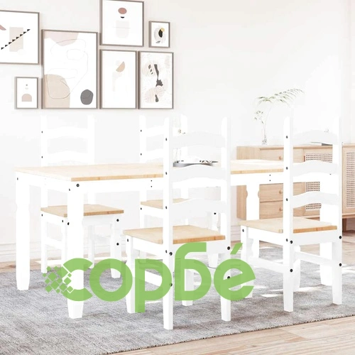 Трапезен комплект от 5 части Panama, Бяла бор масив ➤ топ цена ➤ sorbe.bg